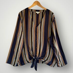 Como Blu Top Blouse Shirt Size 1X